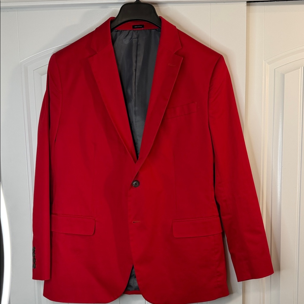 jf j.ferrar Classic Red Slim Blazer